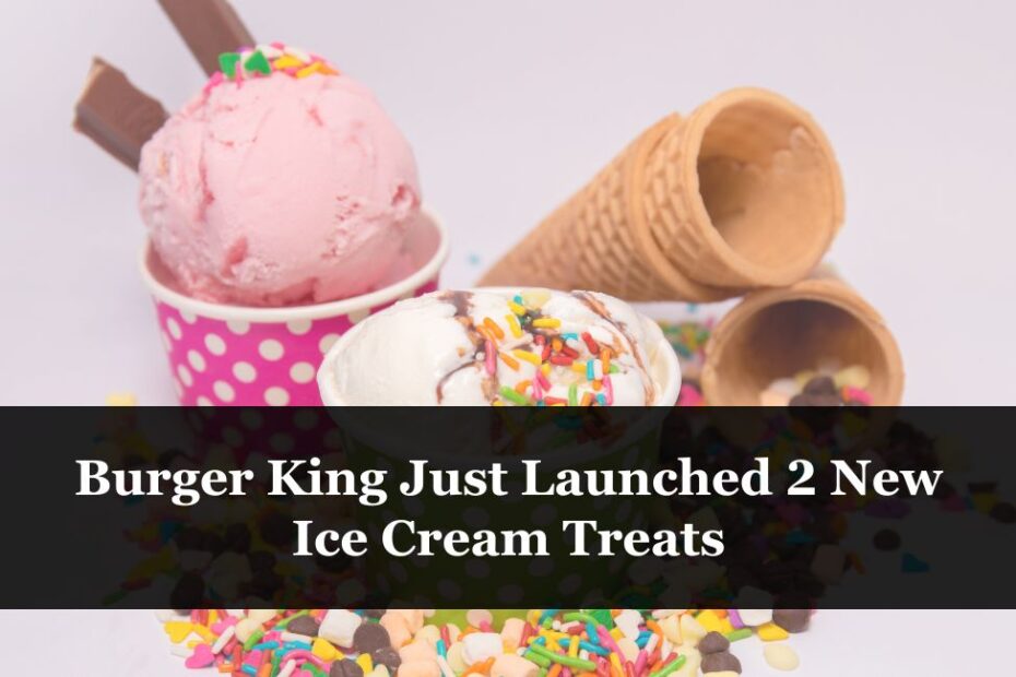 Burger King Just Launched 2 New Ice Cream Treats